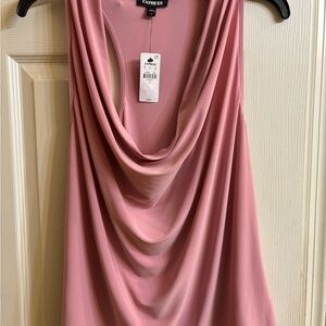 Express Women's Pink Draped Blouse